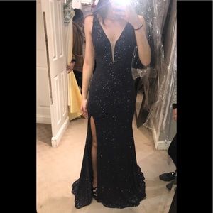Navy blue prom dress